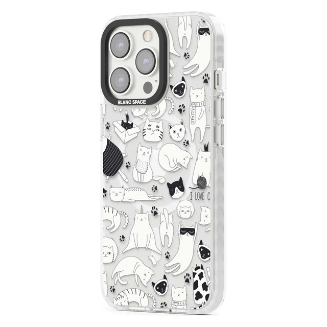 Cartoon Cat Collage - Black & White Phone Case iPhone 15 Pro Max / Black Impact Case,iPhone 15 Plus / Black Impact Case,iPhone 15 Pro / Black Impact Case,iPhone 15 / Black Impact Case,iPhone 15 Pro Max / Impact Case,iPhone 15 Plus / Impact Case,iPhone 15 Pro / Impact Case,iPhone 15 / Impact Case,iPhone 15 Pro Max / Magsafe Black Impact Case,iPhone 15 Plus / Magsafe Black Impact Case,iPhone 15 Pro / Magsafe Black Impact Case,iPhone 15 / Magsafe Black Impact Case,iPhone 14 Pro Max / Black Impact Case,iPhone 1