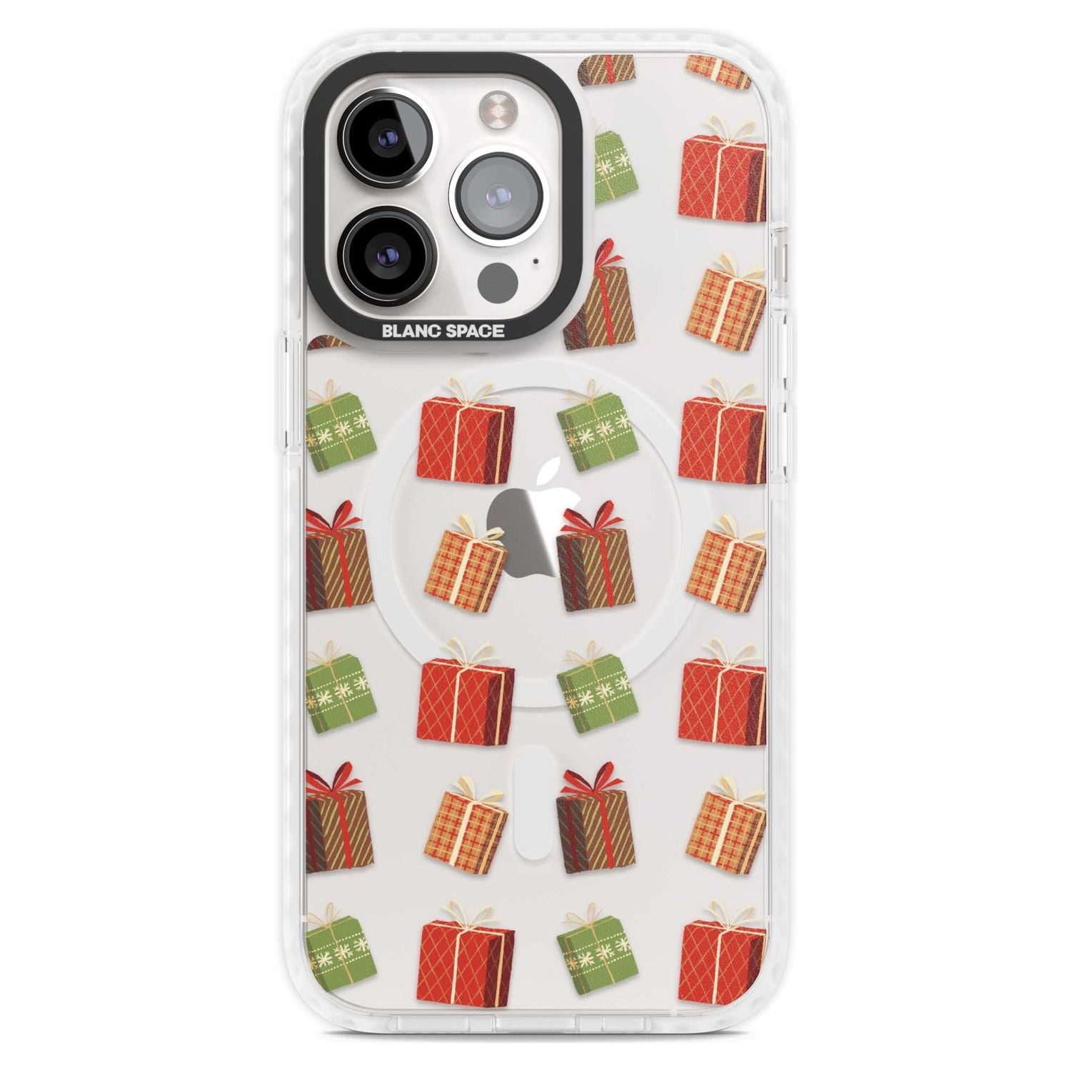 Christmas Presents Pattern Phone Case iPhone 15 Pro Max / Magsafe Impact Case,iPhone 15 Pro / Magsafe Impact Case Blanc Space