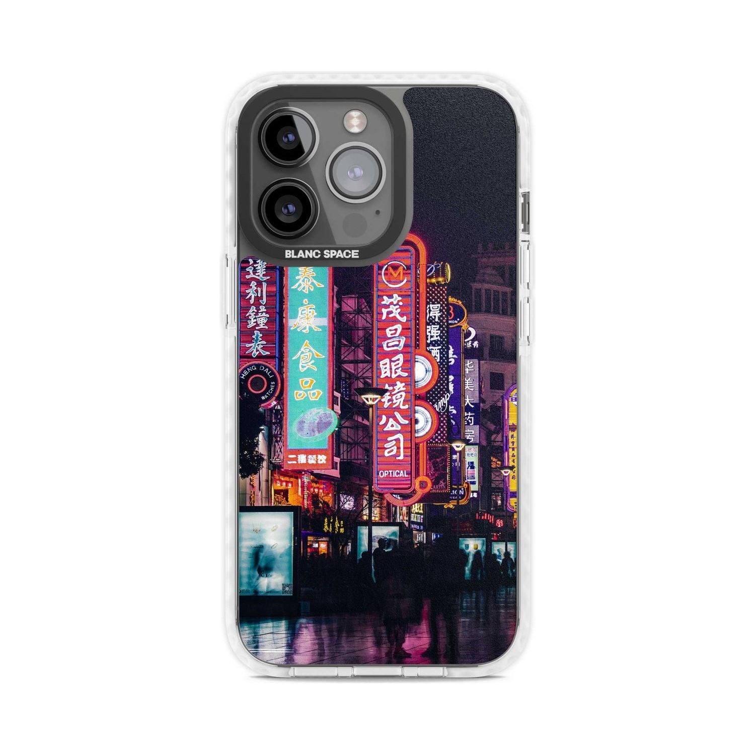 Busy Street - Neon Cities Photographs Phone Case iPhone 15 Pro Max / Magsafe Impact Case,iPhone 15 Pro / Magsafe Impact Case Blanc Space