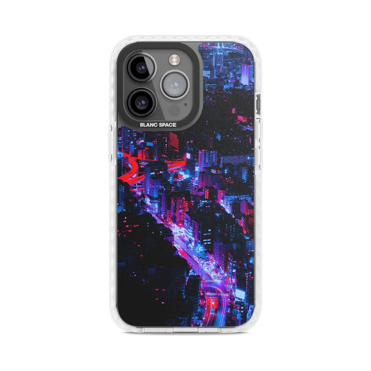 Arial City View - Neon Cities Photographs Phone Case iPhone 15 Pro Max / Magsafe Impact Case,iPhone 15 Pro / Magsafe Impact Case Blanc Space