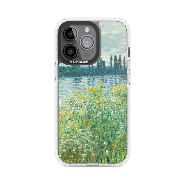 Banks of the Seine by Claude Monet Phone Case iPhone 15 Pro Max / Magsafe Impact Case,iPhone 15 Pro / Magsafe Impact Case Blanc Space