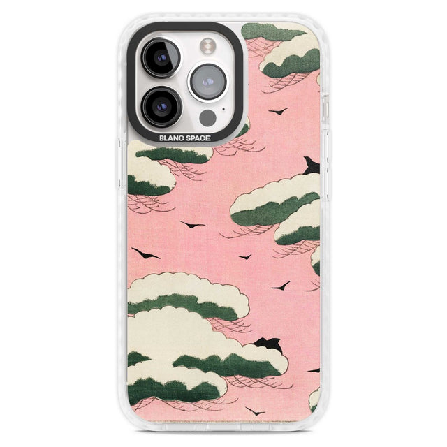 Japanese Pink Sky by Watanabe Seitei Phone Case iPhone 15 Pro Max / Magsafe Impact Case,iPhone 15 Pro / Magsafe Impact Case Blanc Space