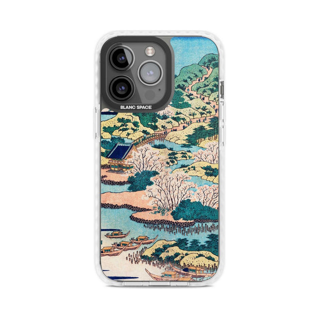 Coastal Community by Katsushika Hokusai Phone Case iPhone 15 Pro Max / Magsafe Impact Case,iPhone 15 Pro / Magsafe Impact Case Blanc Space