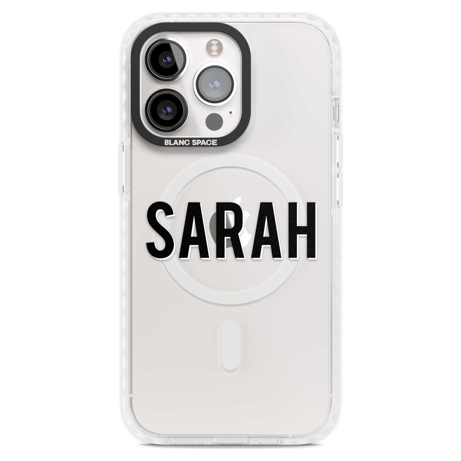 Personalised Clear Text  1A Custom Phone Case iPhone 15 Pro Max / Magsafe Impact Case,iPhone 15 Pro / Magsafe Impact Case Blanc Space