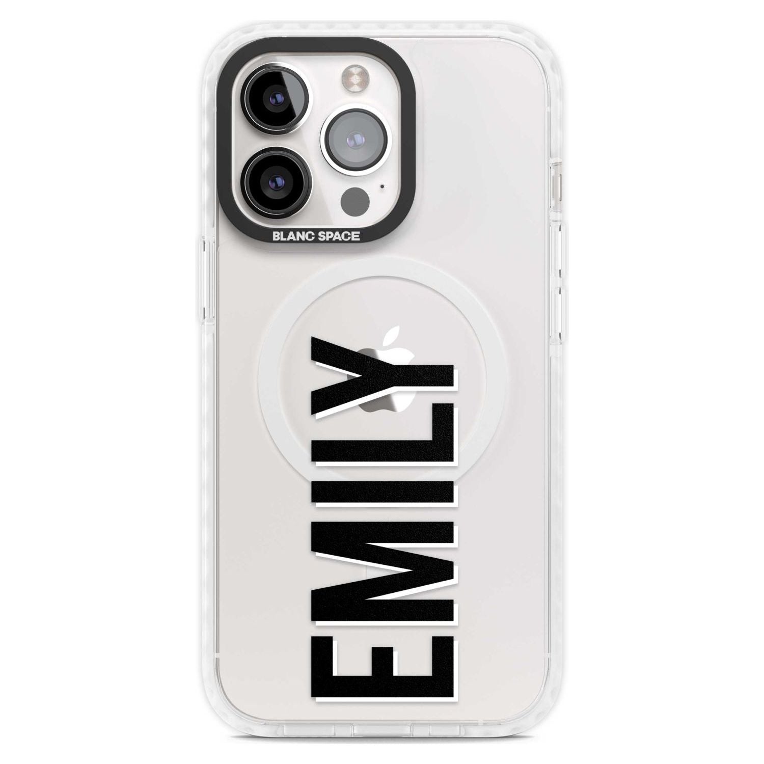 Personalised Clear Text  3A Custom Phone Case iPhone 15 Pro Max / Magsafe Impact Case,iPhone 15 Pro / Magsafe Impact Case Blanc Space