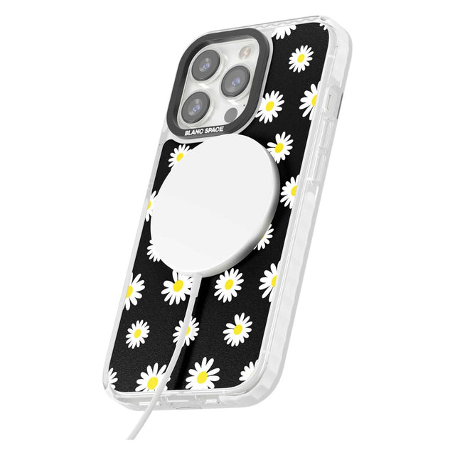 White Daisy Pattern (Black)