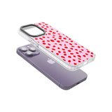 Red on Pink Dalmatian Polka Dot Spots