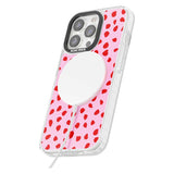 Red on Pink Dalmatian Polka Dot Spots