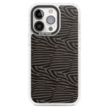 Dark Animal Print Pattern Zebra Phone Case iPhone 15 Pro Max / Magsafe Impact Case,iPhone 15 Pro / Magsafe Impact Case Blanc Space