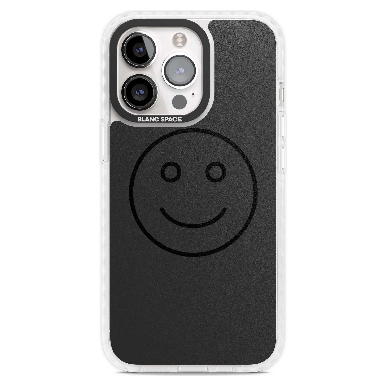 Dark Smiley Face Phone Case iPhone 15 Pro Max / Magsafe Impact Case,iPhone 15 Pro / Magsafe Impact Case Blanc Space