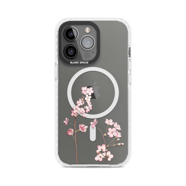 Blossom Flower Phone Case iPhone 15 Pro Max / Magsafe Impact Case,iPhone 15 Pro / Magsafe Impact Case Blanc Space