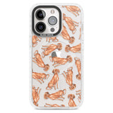 Hungarian Vizsla Watercolour Dog Pattern Phone Case iPhone 15 Pro Max / Magsafe Impact Case,iPhone 15 Pro / Magsafe Impact Case Blanc Space