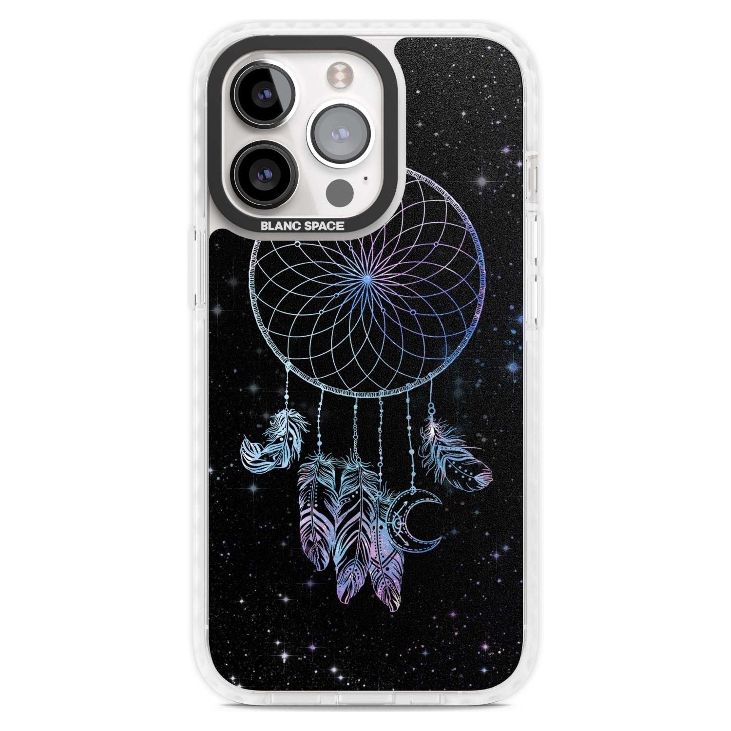 Dreamcatcher Space Stars Galaxy Print Phone Case iPhone 15 Pro Max / Magsafe Impact Case,iPhone 15 Pro / Magsafe Impact Case Blanc Space