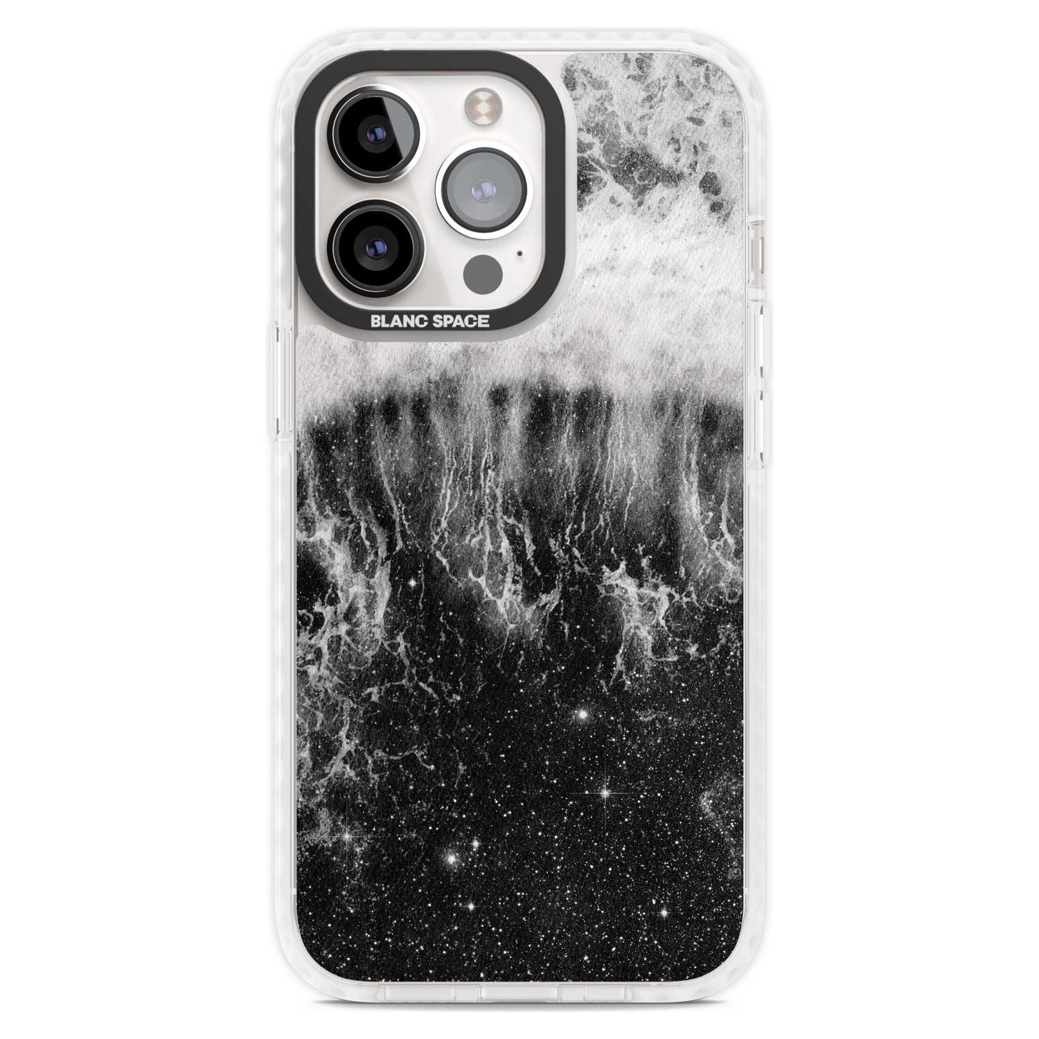 Ocean Wave Galaxy Print Phone Case iPhone 15 Pro Max / Magsafe Impact Case,iPhone 15 Pro / Magsafe Impact Case Blanc Space