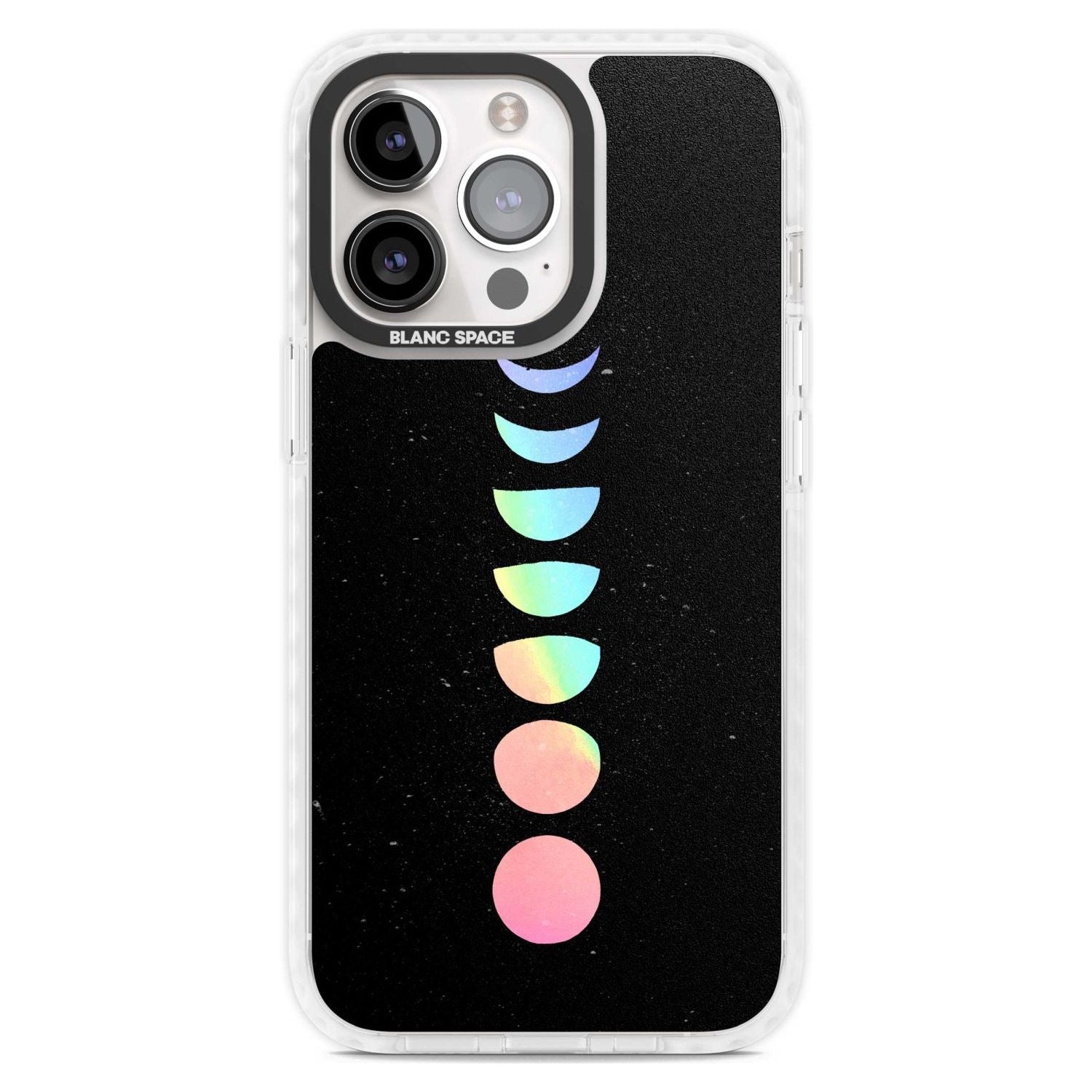 Pastel Moon Phases Phone Case iPhone 15 Pro Max / Magsafe Impact Case,iPhone 15 Pro / Magsafe Impact Case Blanc Space