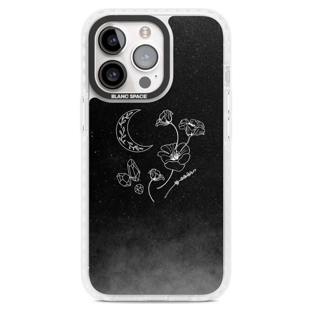 Crescent Moon Collection Phone Case iPhone 15 Pro Max / Magsafe Impact Case,iPhone 15 Pro / Magsafe Impact Case Blanc Space