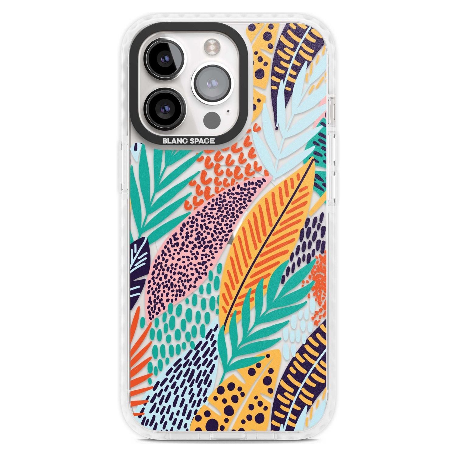 Colourful Leaves Mixture Phone Case iPhone 15 Pro Max / Magsafe Impact Case,iPhone 15 Pro / Magsafe Impact Case Blanc Space