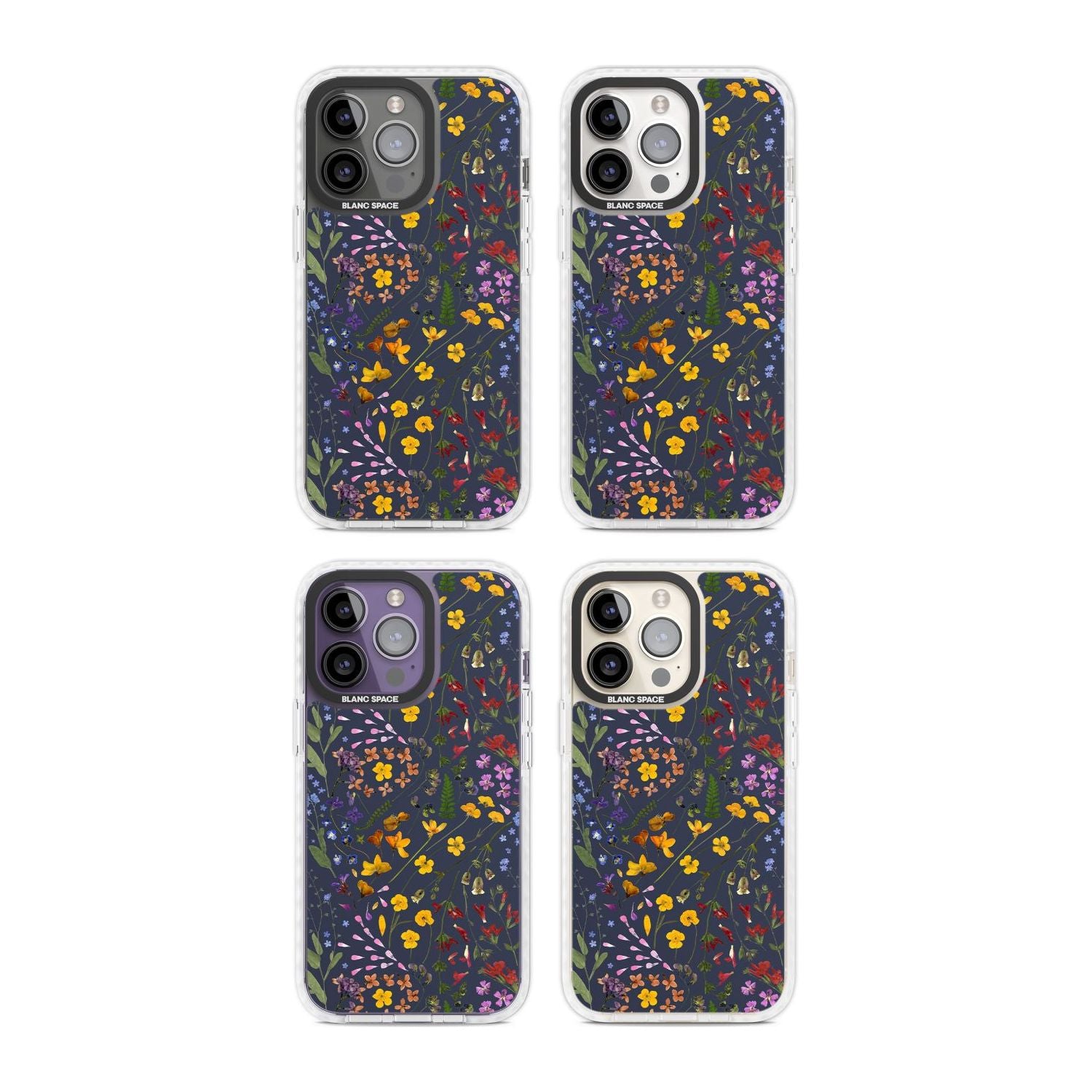 Wildflower Leaves Cluster Navy