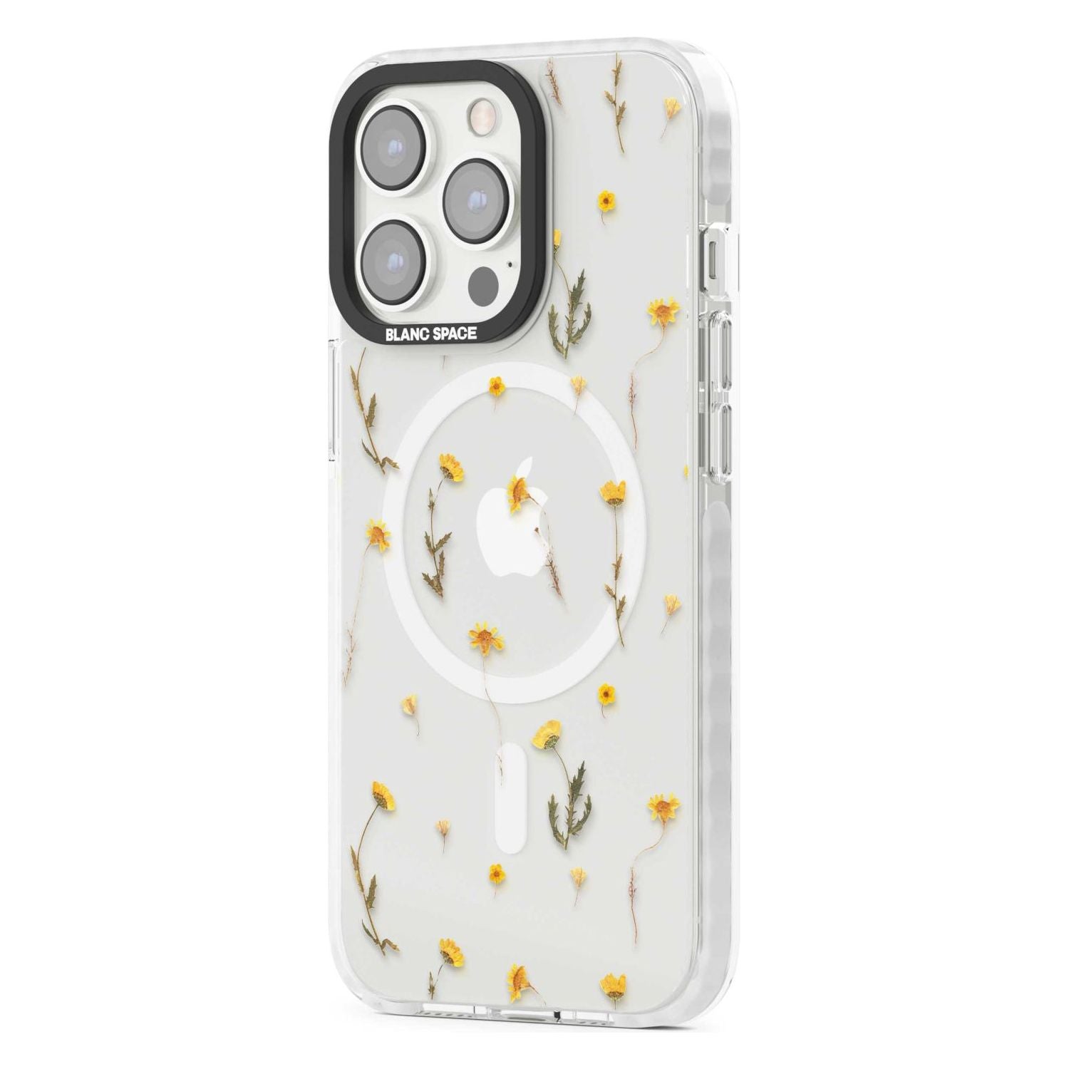 Mixed Yellow Flowers - Dried Flower-Inspired Phone Case iPhone 15 Pro Max / Black Impact Case,iPhone 15 Plus / Black Impac