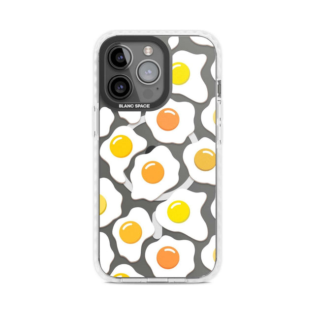 Fried Egg Pattern Phone Case iPhone 15 Pro Max / Magsafe Impact Case,iPhone 15 Pro / Magsafe Impact Case Blanc Space