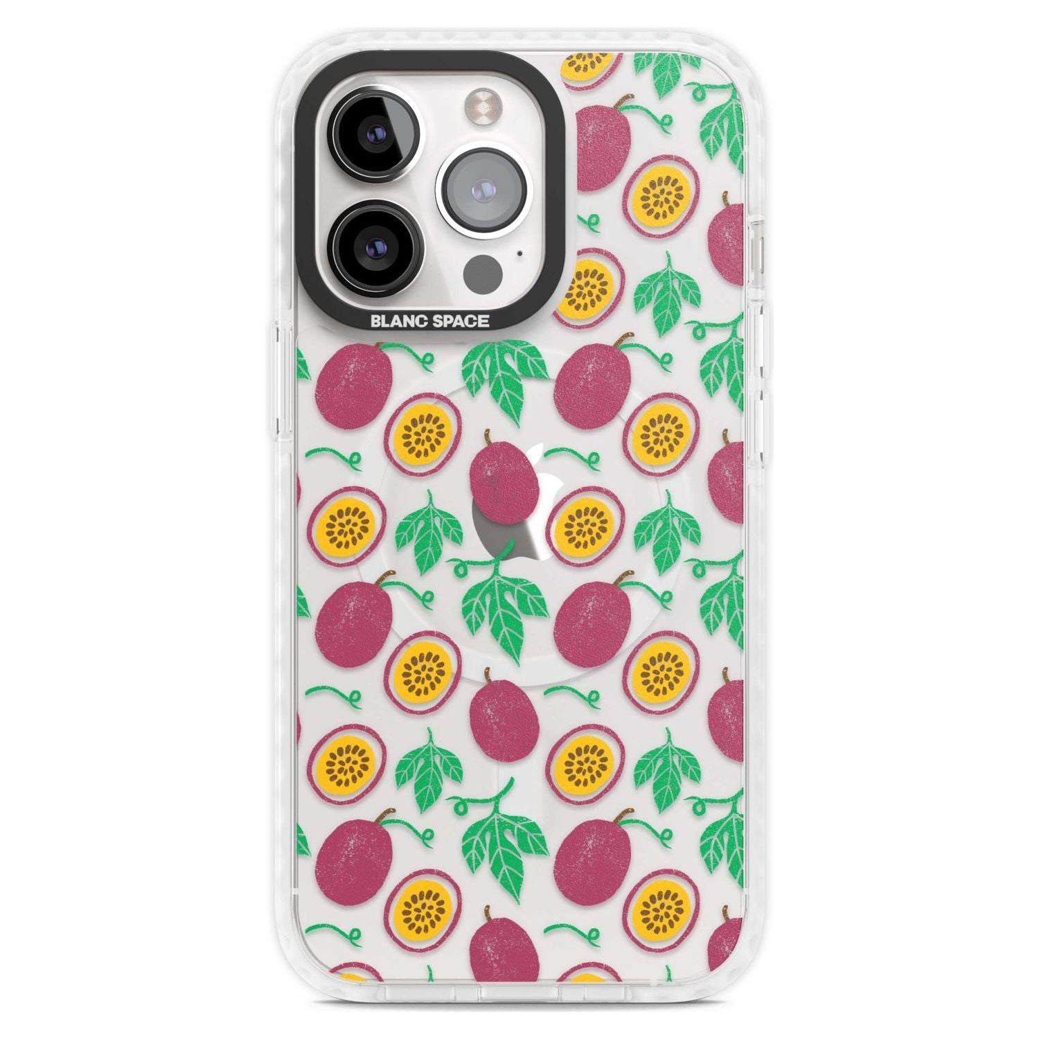 Passion Fruit Pattern Phone Case iPhone 15 Pro Max / Magsafe Impact Case,iPhone 15 Pro / Magsafe Impact Case Blanc Space