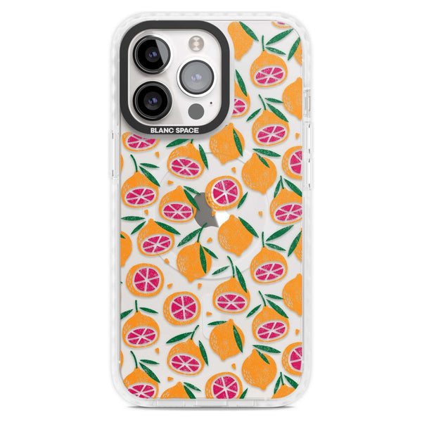 Blood Orange Fruit Pattern Transparent