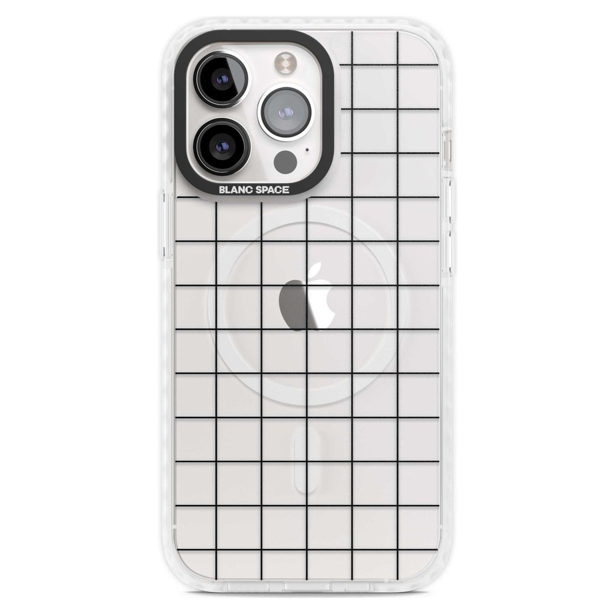 Simplistic Large Grid Pattern Black (Transparent)