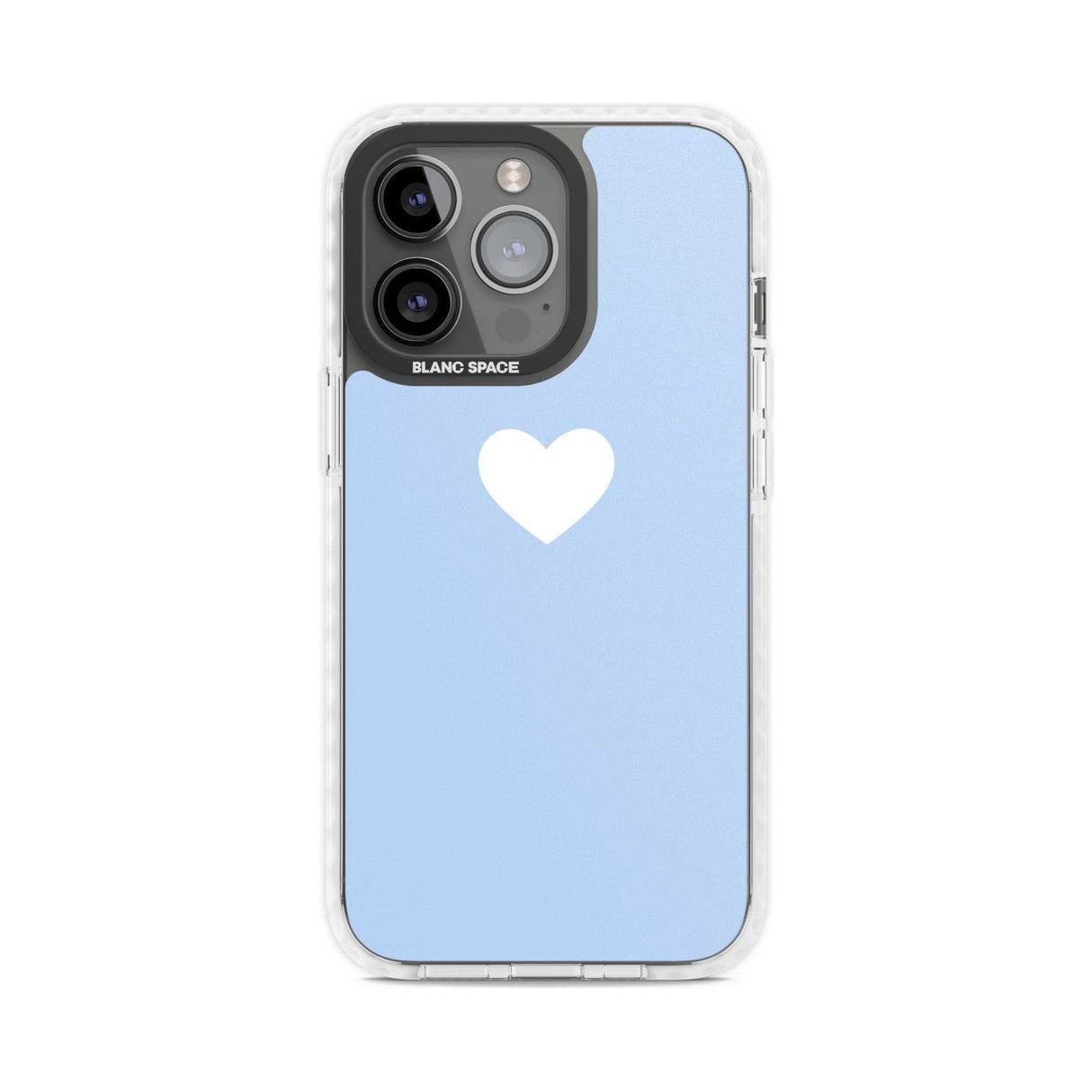 Single Heart Design: White & Baby Blue