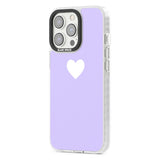 Single Heart White & Pale Purple