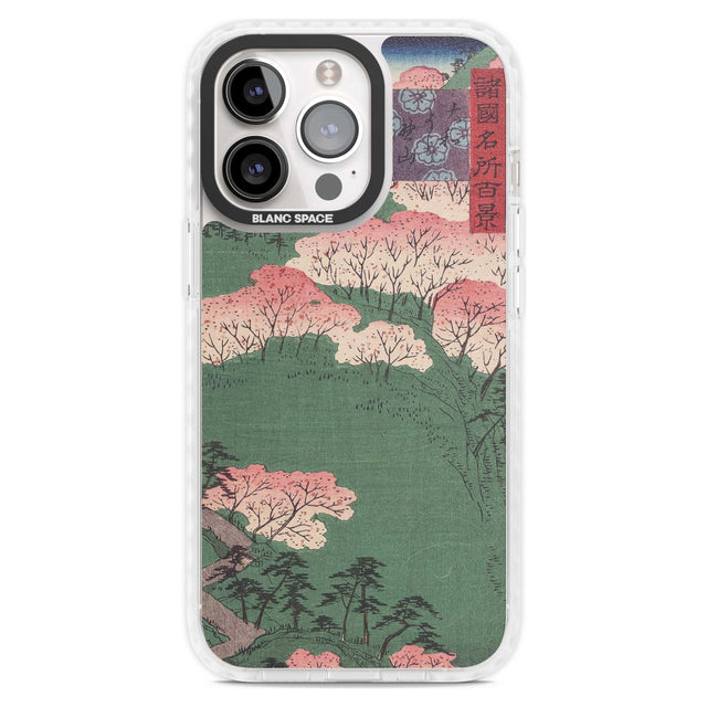 Japanese Illustration Cherry Blossom Forest Phone Case iPhone 15 Pro Max / Magsafe Impact Case,iPhone 15 Pro / Magsafe Impact Case Blanc Space