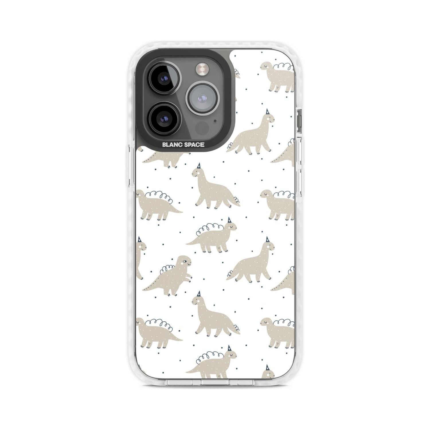 Adorable Dinosaurs Pattern Phone Case iPhone 15 Pro Max / Magsafe Impact Case,iPhone 15 Pro / Magsafe Impact Case Blanc Space