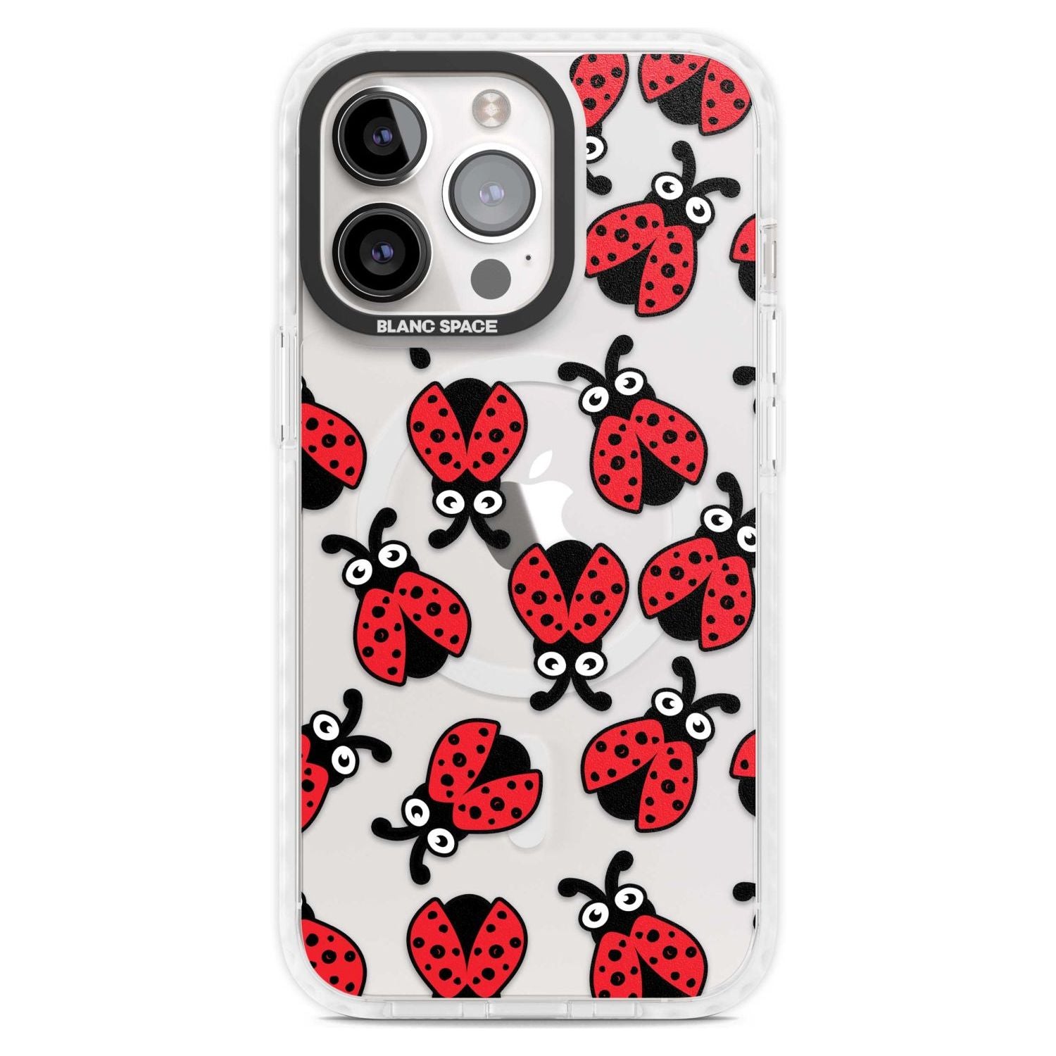 Ladybug Pattern Phone Case iPhone 15 Pro Max / Magsafe Impact Case,iPhone 15 Pro / Magsafe Impact Case Blanc Space