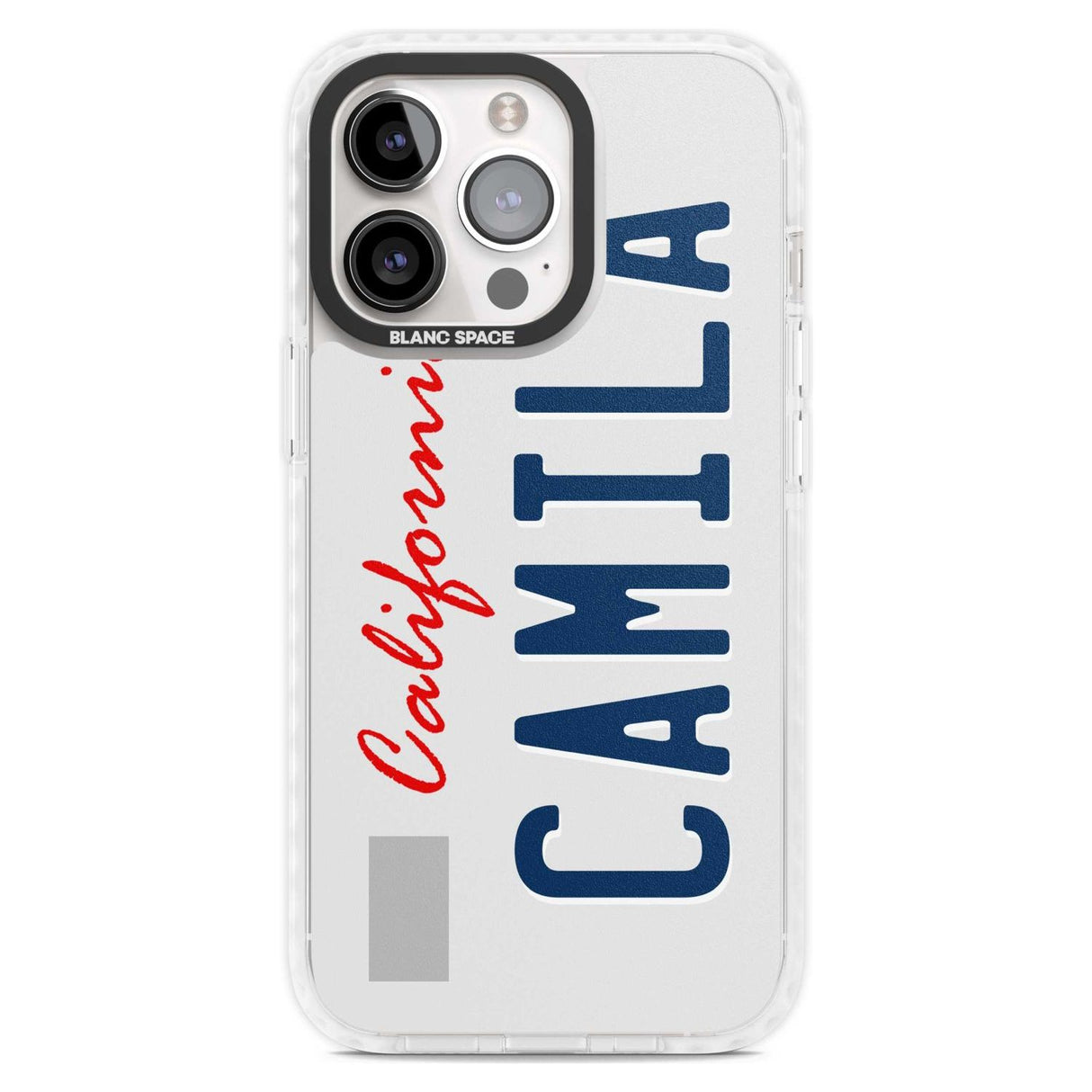 California License Plate Custom Phone Case iPhone 15 Pro Max / Magsafe Impact Case,iPhone 15 Pro / Magsafe Impact Case Blanc Space