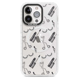 Eyelash Makeup Pattern Phone Case iPhone 15 Pro Max / Magsafe Impact Case,iPhone 15 Pro / Magsafe Impact Case Blanc Space