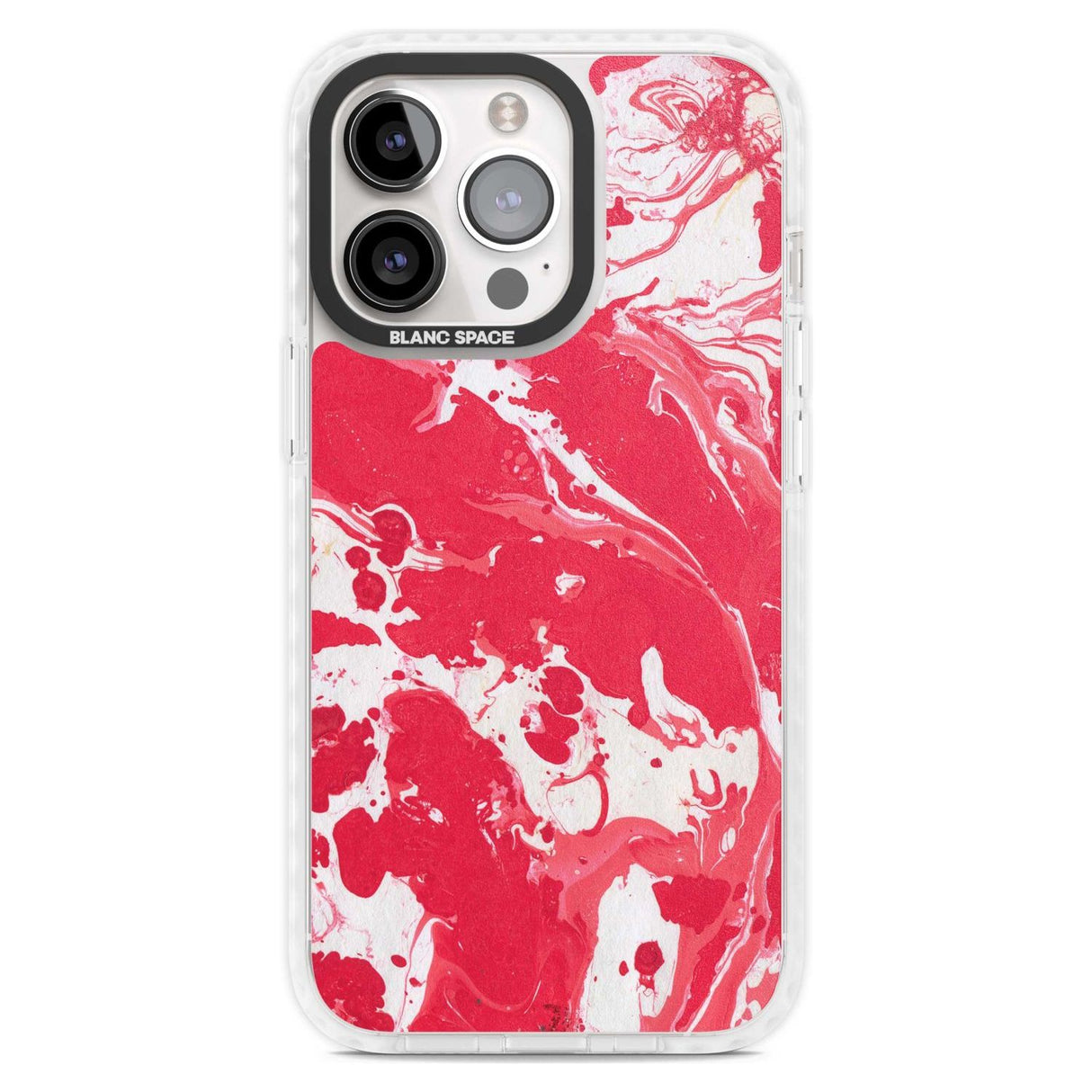 Red & White - Marbled Paper