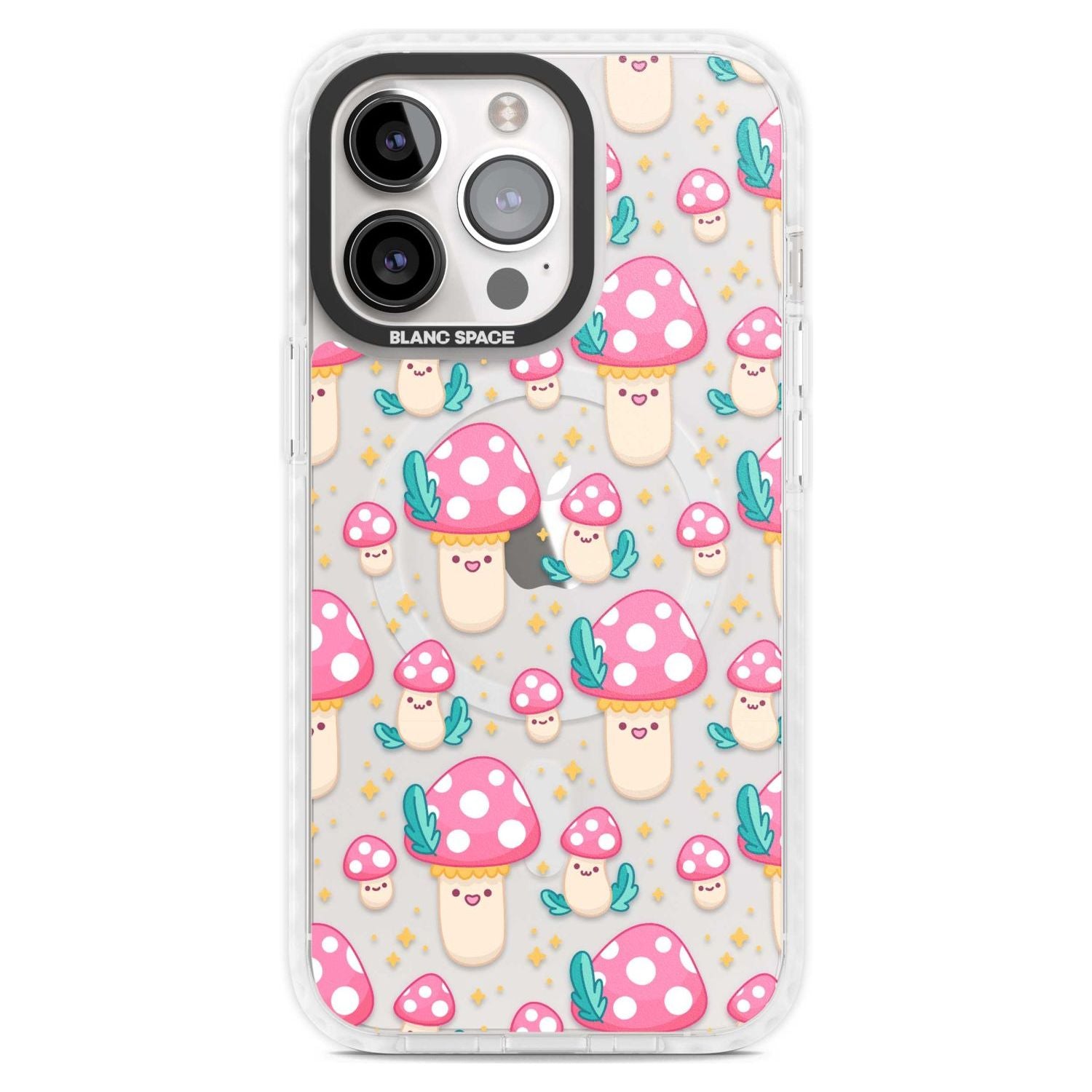 Cute Mushrooms Pattern Phone Case iPhone 15 Pro Max / Magsafe Impact Case,iPhone 15 Pro / Magsafe Impact Case Blanc Space
