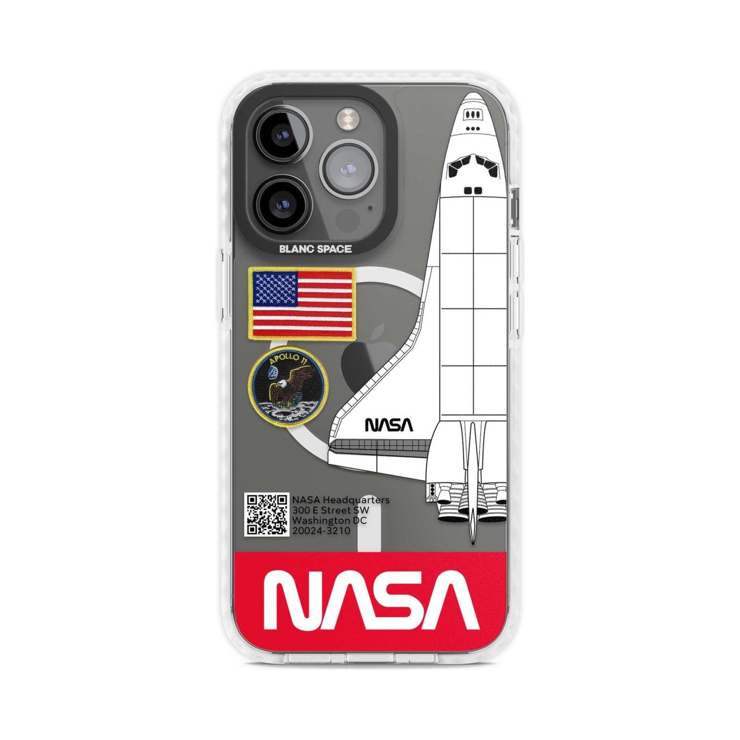 NASA Apollo 11 Phone Case iPhone 15 Pro Max / Magsafe Impact Case,iPhone 15 Pro / Magsafe Impact Case Blanc Space