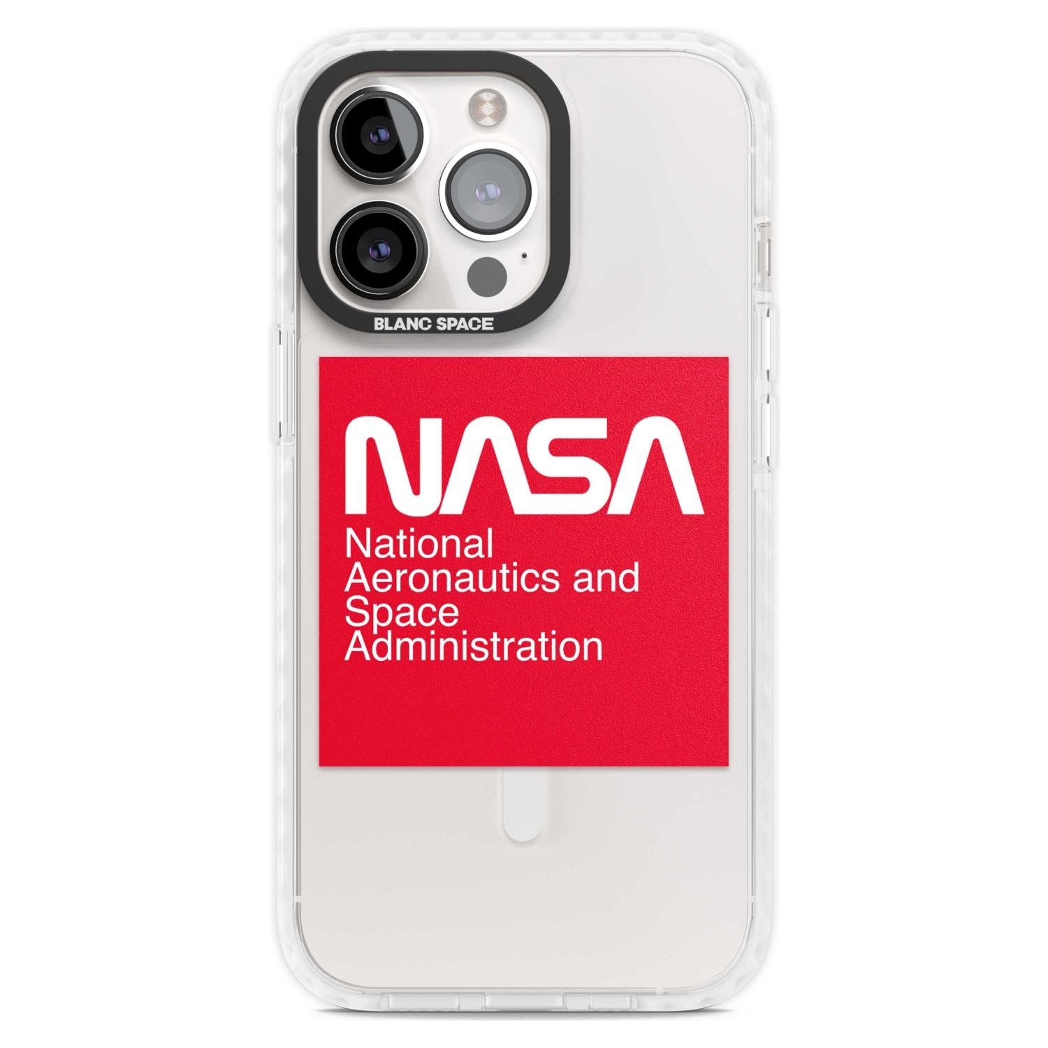 NASA The Worm Box Phone Case iPhone 15 Pro Max / Magsafe Impact Case,iPhone 15 Pro / Magsafe Impact Case Blanc Space