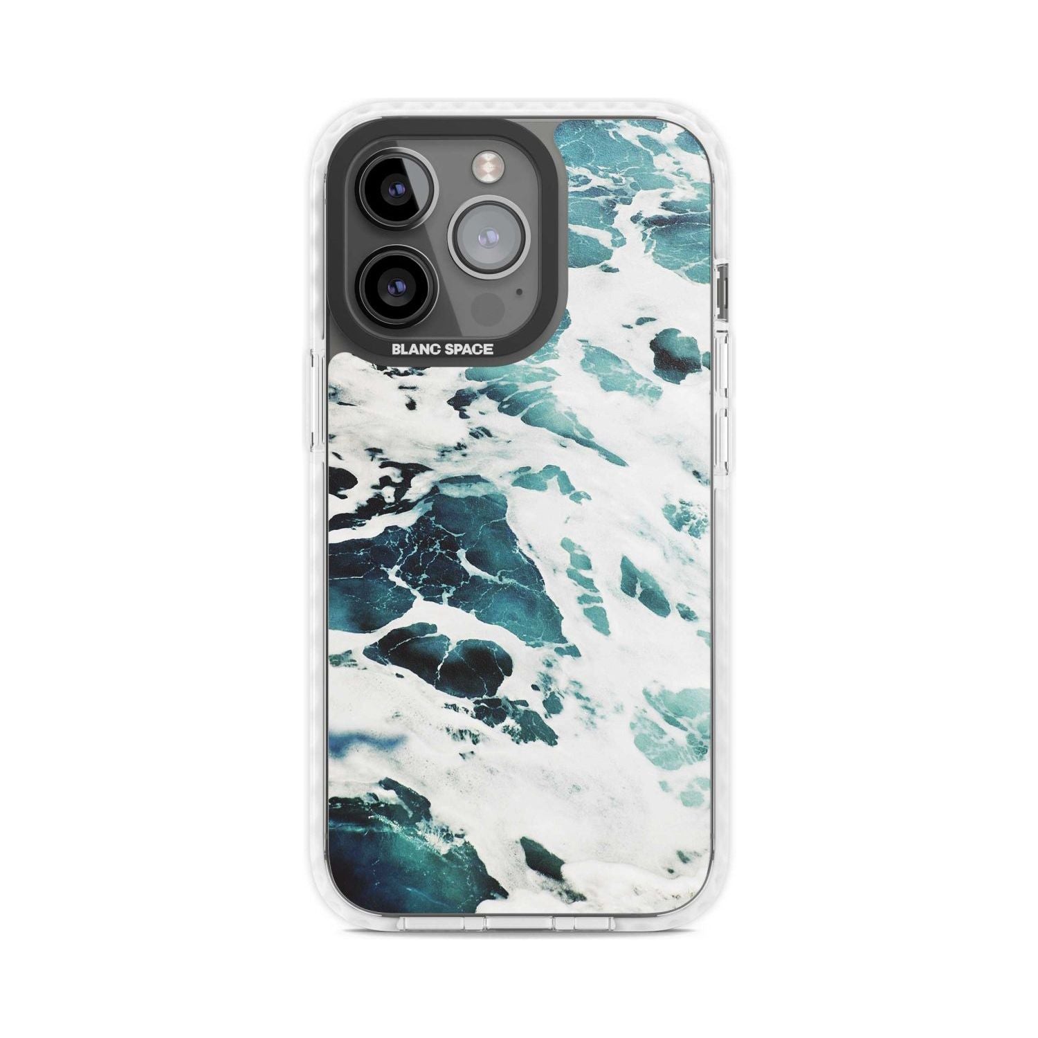 Ocean Waves Photograph Phone Case iPhone 15 Pro Max / Magsafe Impact Case,iPhone 15 Pro / Magsafe Impact Case Blanc Space