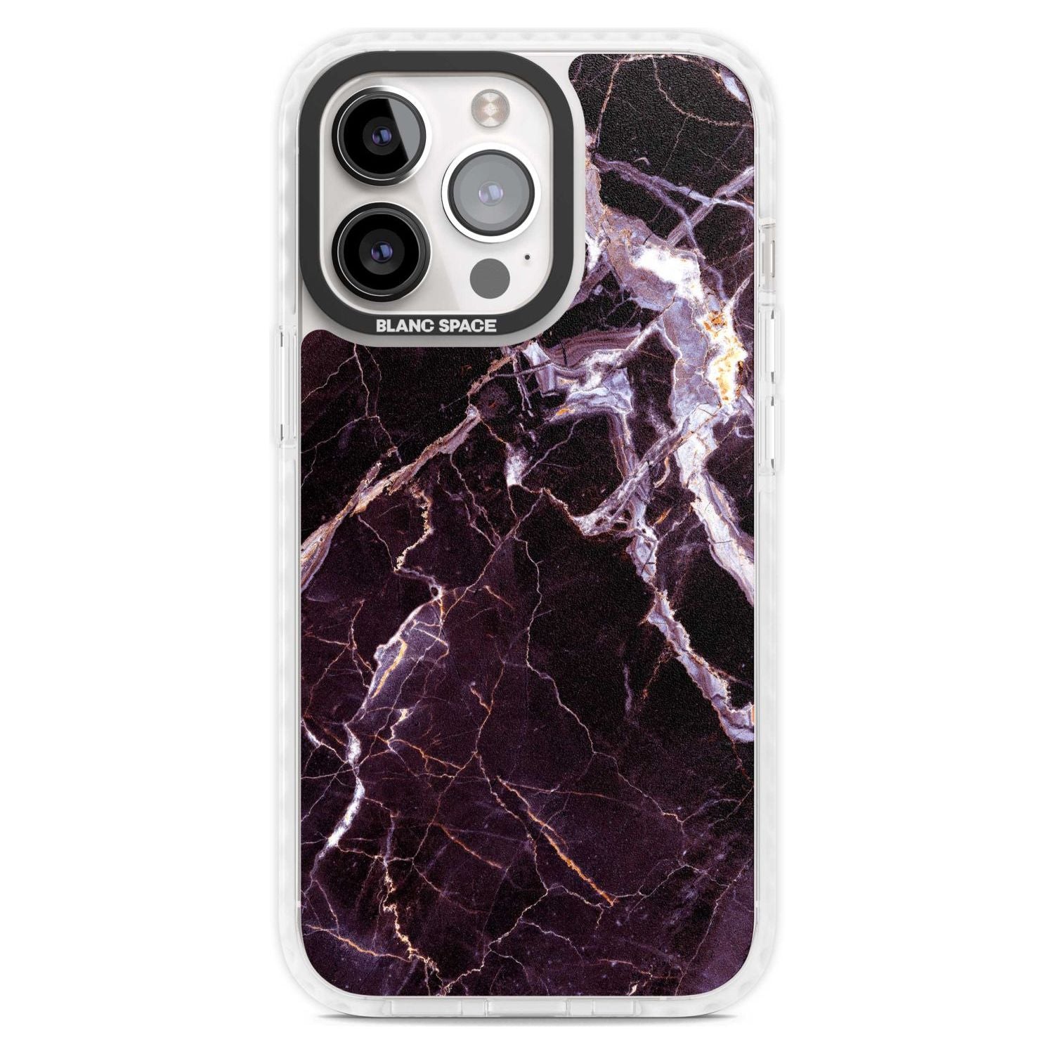 Black, Purple & Yellow shattered Marble Phone Case iPhone 15 Pro Max / Magsafe Impact Case,iPhone 15 Pro / Magsafe Impact Case Blanc Space