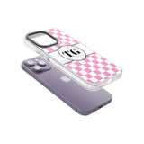 Personalised Monogrammed Pink Check Phone Case iPhone 15 Pro Max / Black Impact Case,iPhone 15 Plus / Black Impact Case,iPhone 15 Pro / Black Impact Case,iPhone 15 / Black Impact Case,iPhone 15 Pro Max / Impact Case,iPhone 15 Plus / Impact Case,iPhone 15 Pro / Impact Case,iPhone 15 / Impact Case,iPhone 15 Pro Max / Magsafe Black Impact Case,iPhone 15 Plus / Magsafe Black Impact Case,iPhone 15 Pro / Magsafe Black Impact Case,iPhone 15 / Magsafe Black Impact Case,iPhone 14 Pro Max / Black Impact Case,iPhone 1