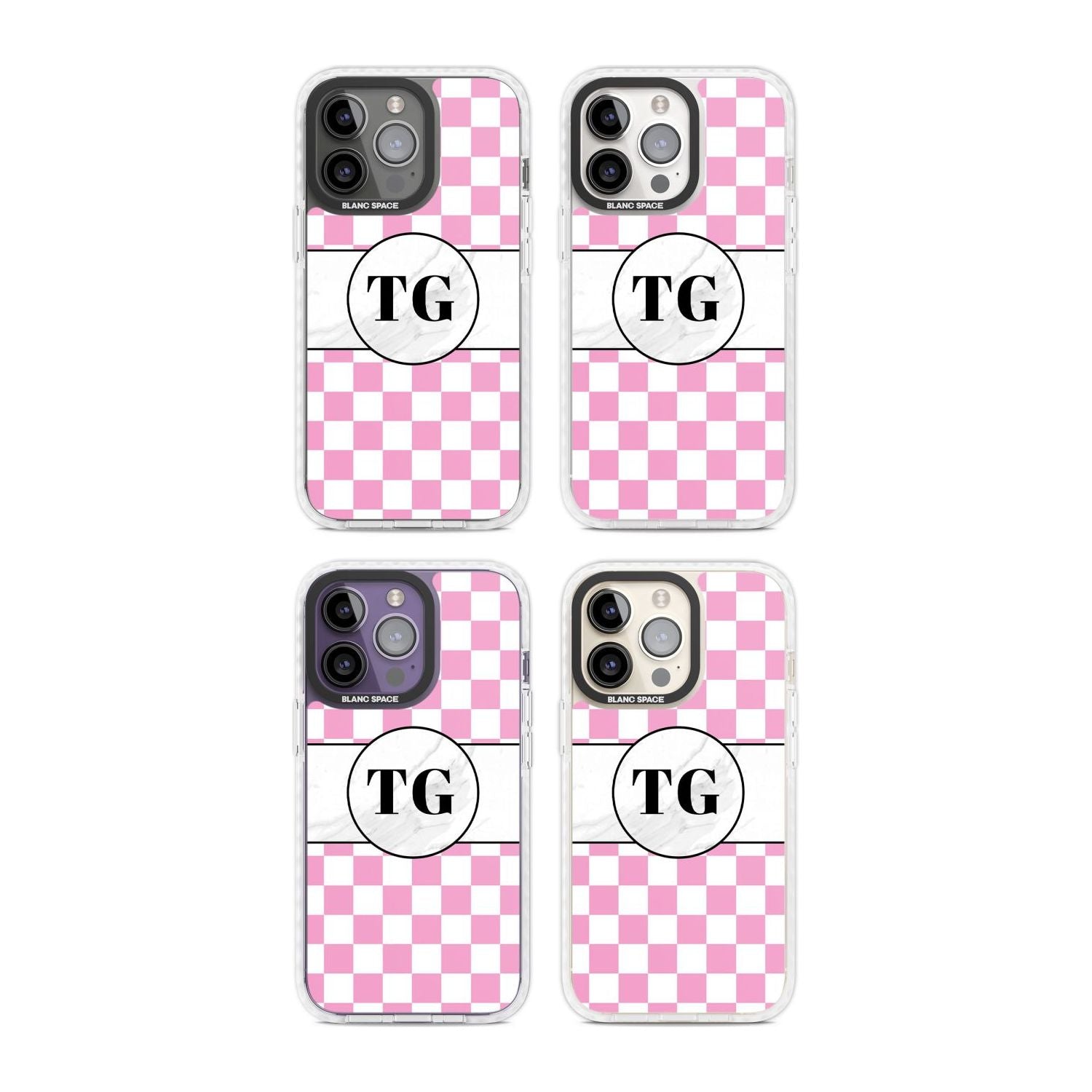 Personalised Monogrammed Pink Check Phone Case iPhone 15 Pro Max / Black Impact Case,iPhone 15 Plus / Black Impact Case,iPhone 15 Pro / Black Impact Case,iPhone 15 / Black Impact Case,iPhone 15 Pro Max / Impact Case,iPhone 15 Plus / Impact Case,iPhone 15 Pro / Impact Case,iPhone 15 / Impact Case,iPhone 15 Pro Max / Magsafe Black Impact Case,iPhone 15 Plus / Magsafe Black Impact Case,iPhone 15 Pro / Magsafe Black Impact Case,iPhone 15 / Magsafe Black Impact Case,iPhone 14 Pro Max / Black Impact Case,iPhone 1