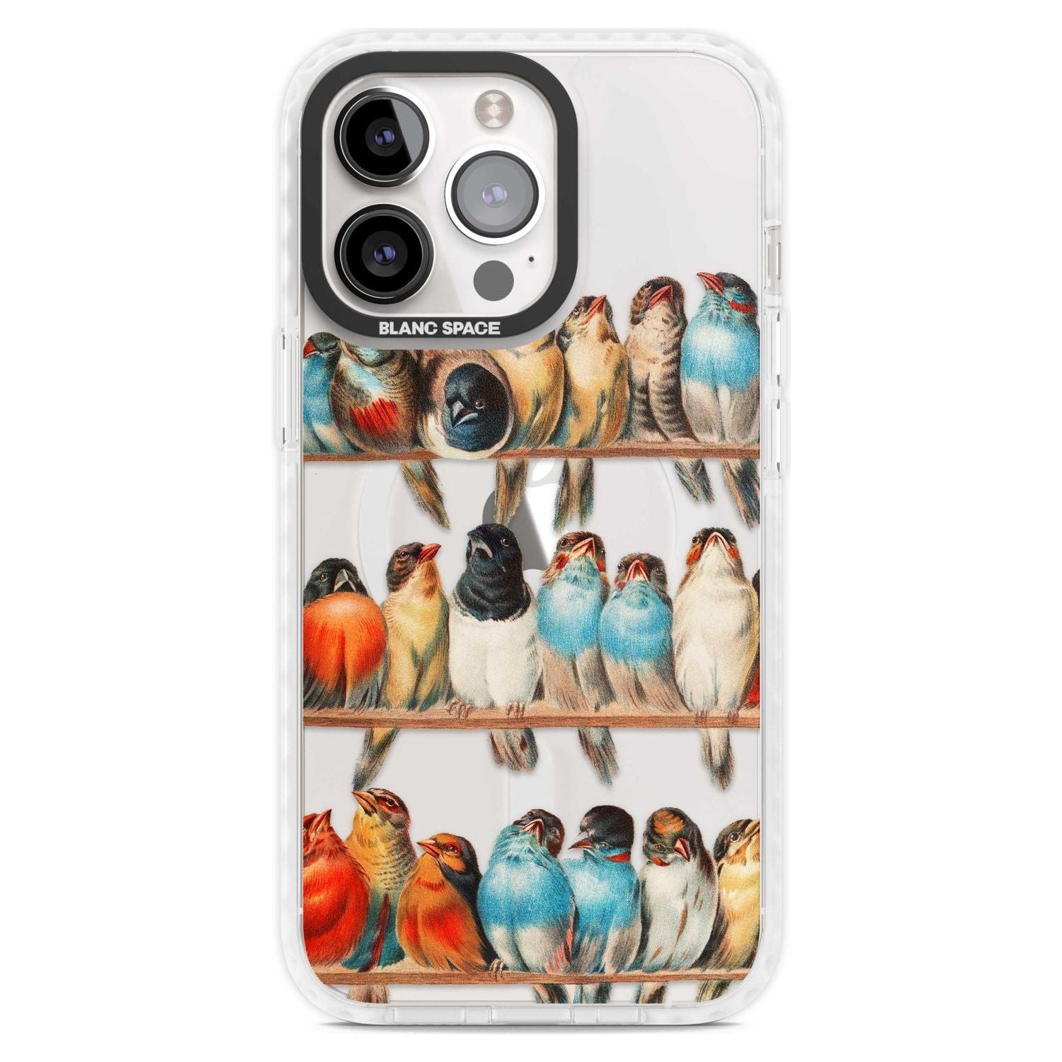 A Perch of Birds Phone Case iPhone 15 Pro Max / Magsafe Impact Case,iPhone 15 Pro / Magsafe Impact Case Blanc Space