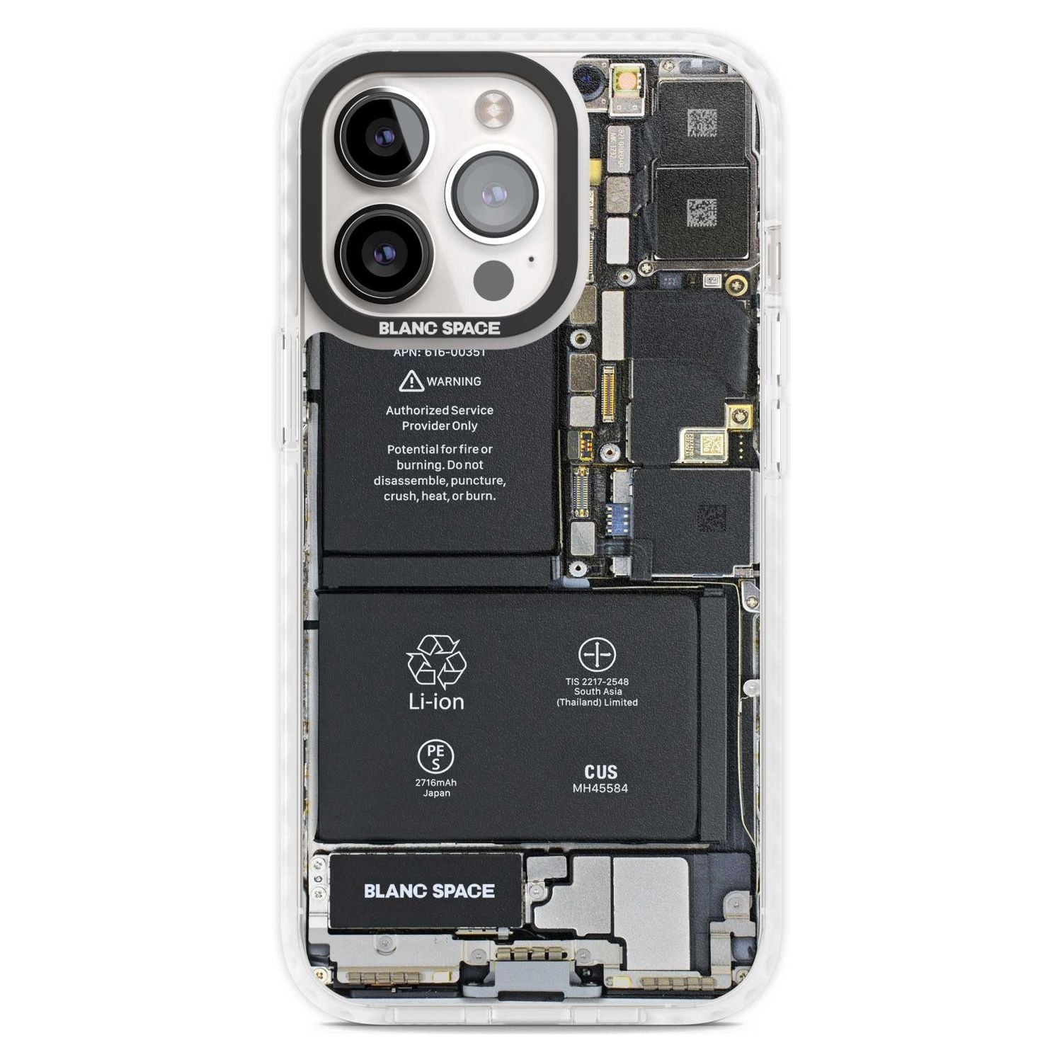 Circuit Board Teardown Phone Case iPhone 15 Pro Max / Magsafe Impact Case,iPhone 15 Pro / Magsafe Impact Case Blanc Space