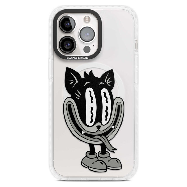 Faded Feline Phone Case iPhone 15 Pro Max / Magsafe Impact Case,iPhone 15 Pro / Magsafe Impact Case Blanc Space