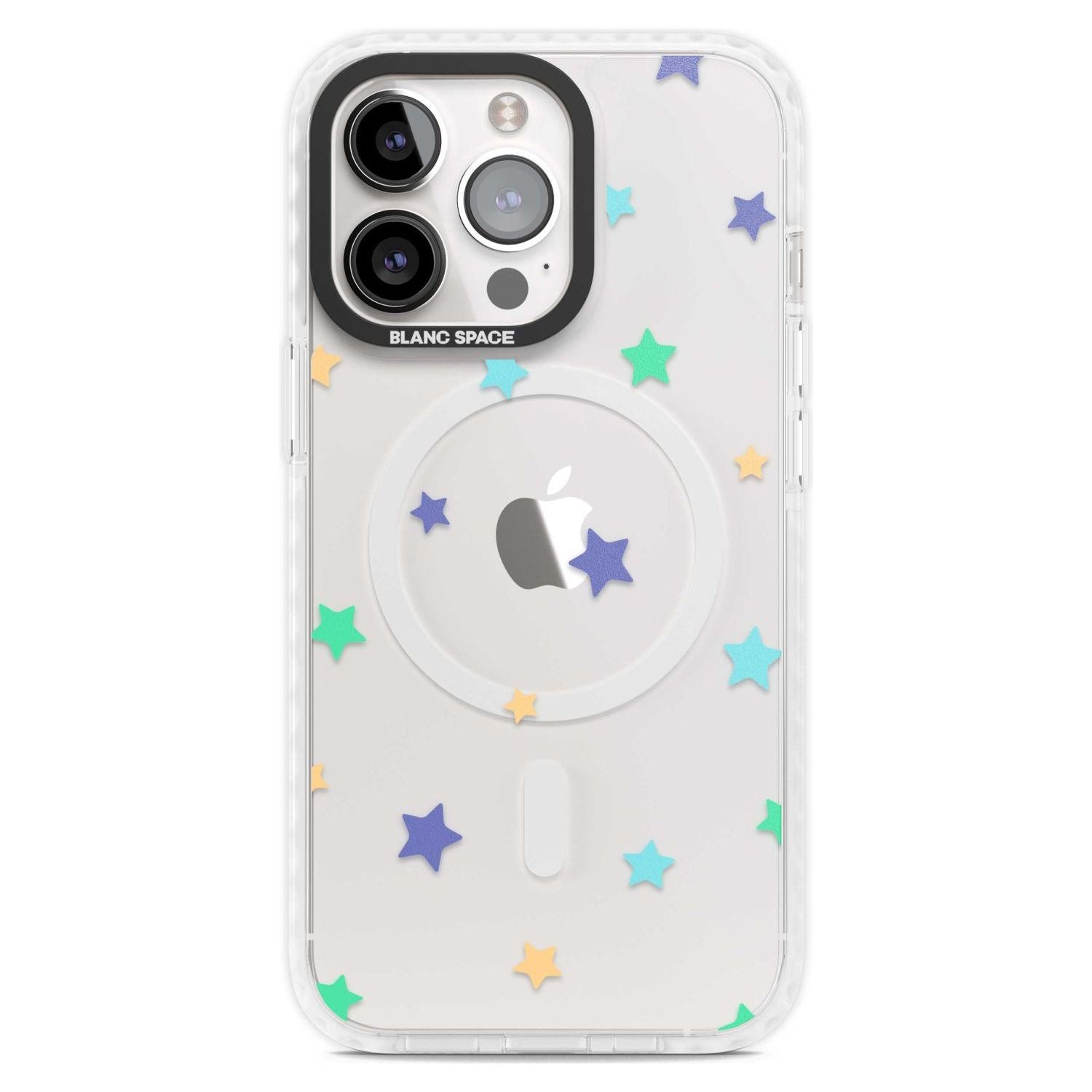 Pastel Stars Pattern Phone Case iPhone 15 Pro Max / Magsafe Impact Case,iPhone 15 Pro / Magsafe Impact Case Blanc Space