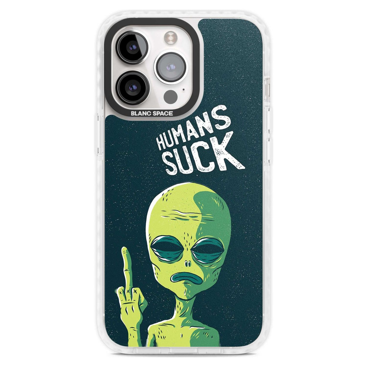 Humans Suck Alien Phone Case iPhone 15 Pro Max / Magsafe Impact Case,iPhone 15 Pro / Magsafe Impact Case Blanc Space