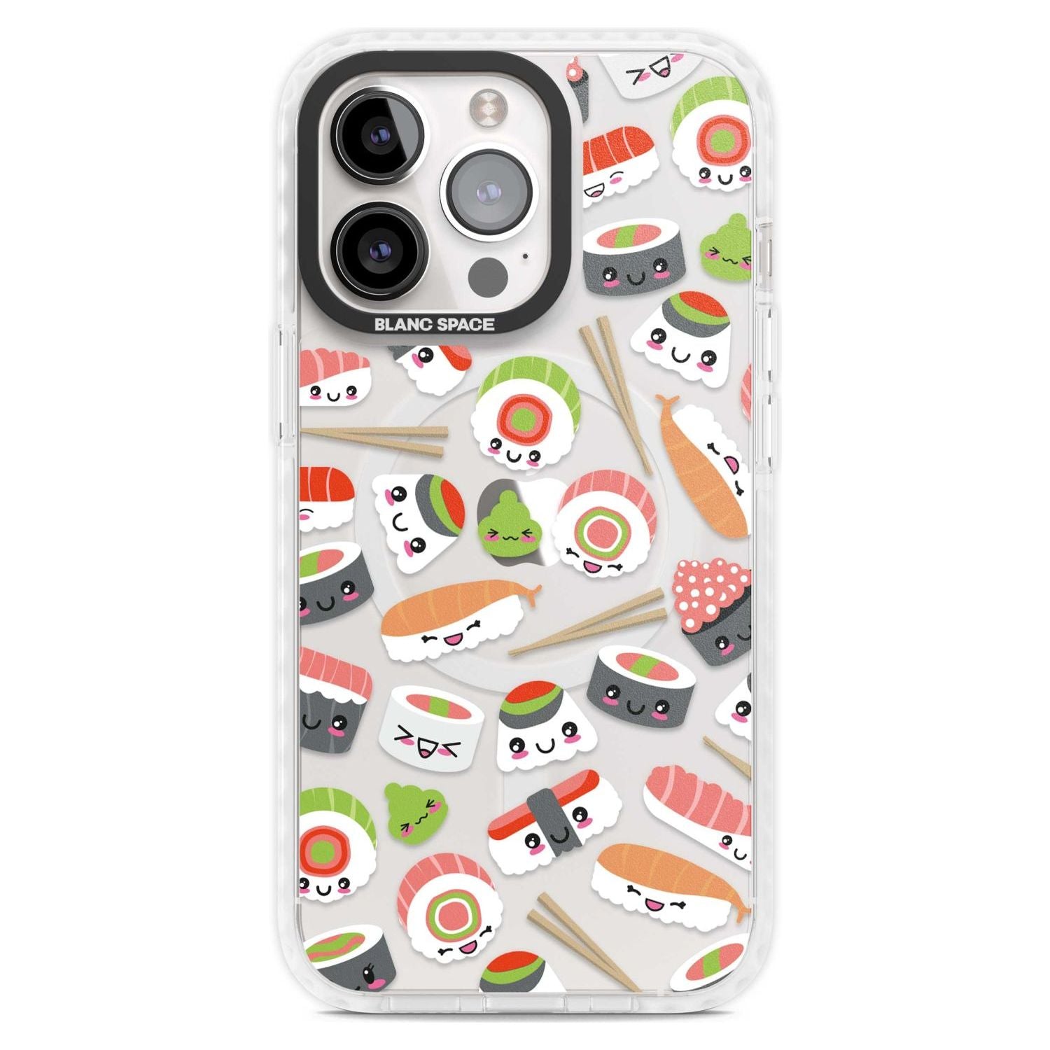 Kawaii Sushi Mix Phone Case iPhone 15 Pro Max / Magsafe Impact Case,iPhone 15 Pro / Magsafe Impact Case Blanc Space