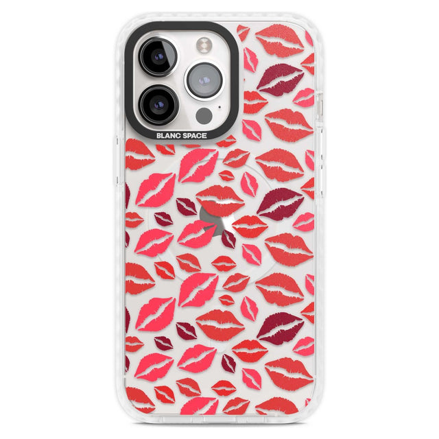 Lips Pattern Phone Case iPhone 15 Pro Max / Magsafe Impact Case,iPhone 15 Pro / Magsafe Impact Case Blanc Space