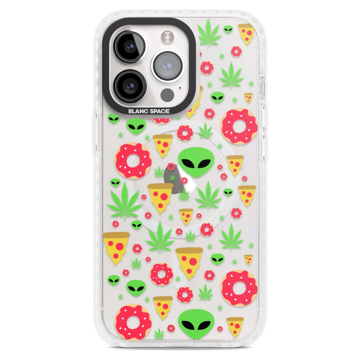 Martians & Munchies Phone Case iPhone 15 Pro Max / Magsafe Impact Case,iPhone 15 Pro / Magsafe Impact Case Blanc Space